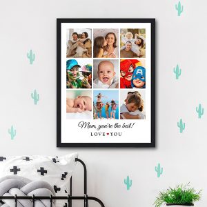 Personalised Photo Collage Poster Framed