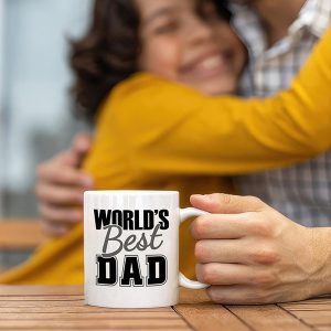 Worlds Best Dad Mug, Custom Designed Mugs