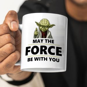 Yoda Star Wars character 'May the Force be with you' Mug