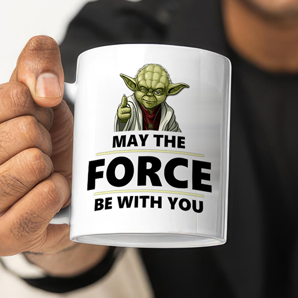 Yoda Star Wars character 'May the Force be with you' Mug